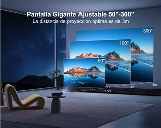 Proyector 50-300” FullHD WiFi Bluetooth -67%