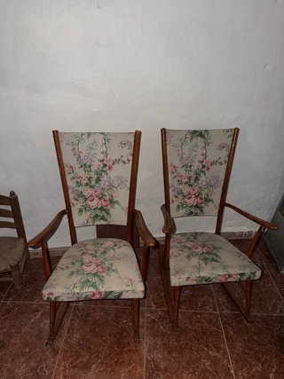 Mecedoras Vintage Floral Madera