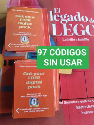 97 Códigos mundial FIFA Panini Digitales Sin Usar