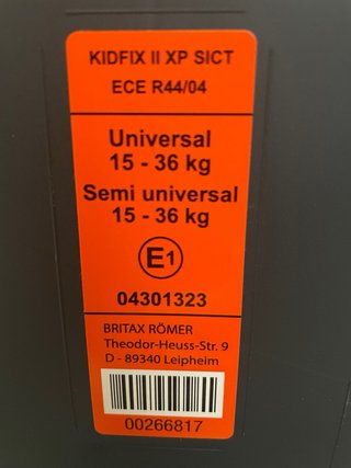 Silla Coche Britax Römer Gris