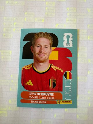 Cromo Kevin De Bruyne Mundial 2026