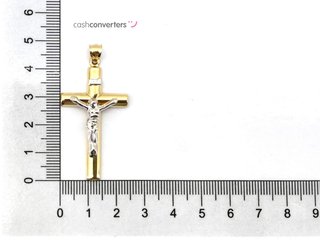 crucifijo oro 18k con circonita