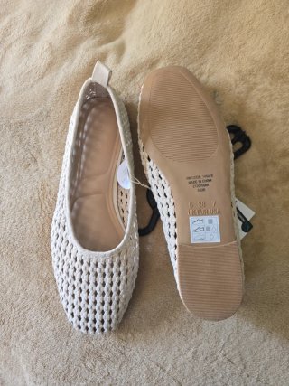 Bailarinas Primark tela beige talla 38