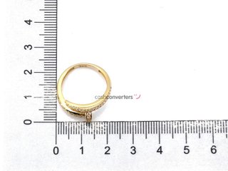 sortija oro 18k con piedra con circonita
