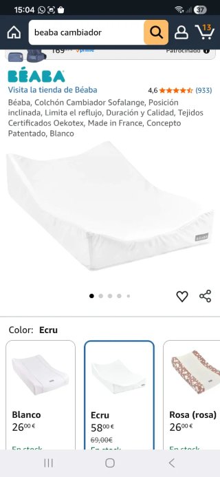 Cambiador Beaba Sofalange con fundas