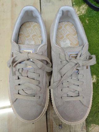 Tenis Puma Suede celeste/Gris