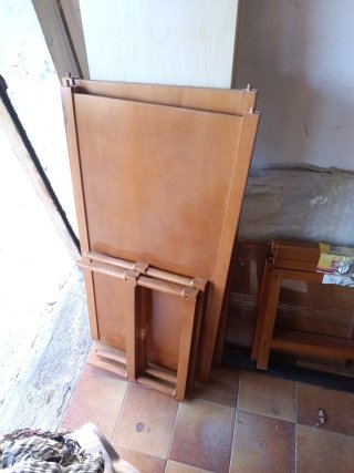 Mesa centro y esquinera madera y cristal