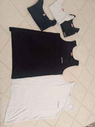 Canotte Kappa S/M Nero Bianco