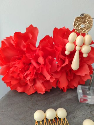 Conjunto Flamenca color hueso