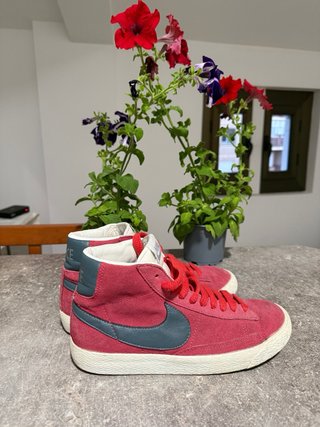 Zapatillas Nike Altas Rosa y Verde Militar
