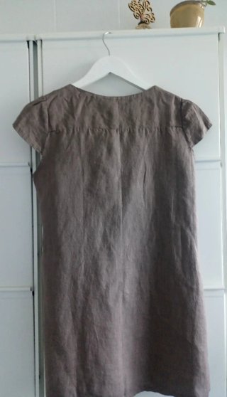 Camicia smanicata nuova 100% lino donna M