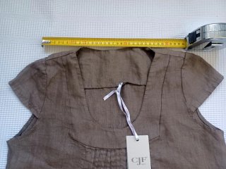 Camicia smanicata nuova 100% lino donna M