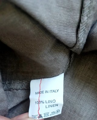 Camicia smanicata nuova 100% lino donna M
