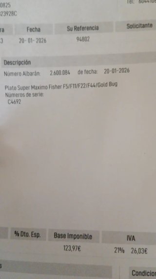Bobina detector metales HISPANIA