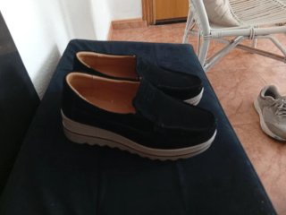 Zapatos planos mujer negros y beige