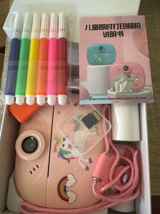 Cámara de fotos infantil con impresión