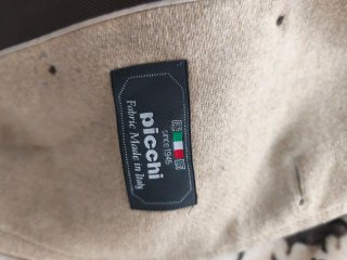 Abrigo largo de lana italiana beige