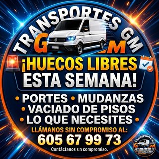 Portes, recogidas, mudanzas, vaciados, etc