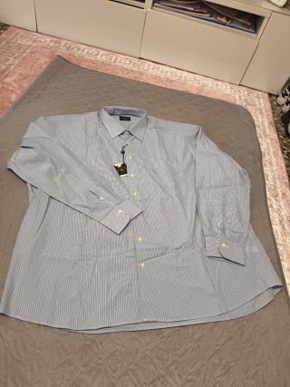 Camisa de rayas ALAZAN azul hombre talla grande