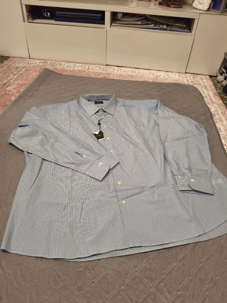 Camisa de rayas ALAZAN azul hombre talla grande