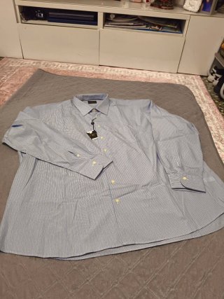 Camisa de rayas ALAZAN azul hombre talla grande