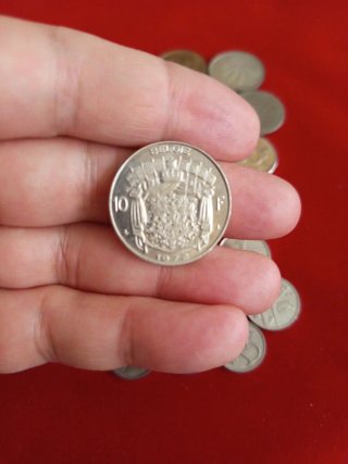 Lote monedas francos Bélgica