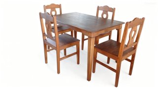 Mesa Artesanal Nueva + 4 sillas - Madera Maciza.