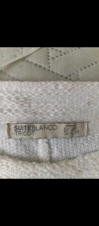 Jersey mujer blanco con bordado étnico