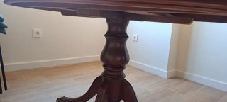 Mesa comedor ovalada extensible madera