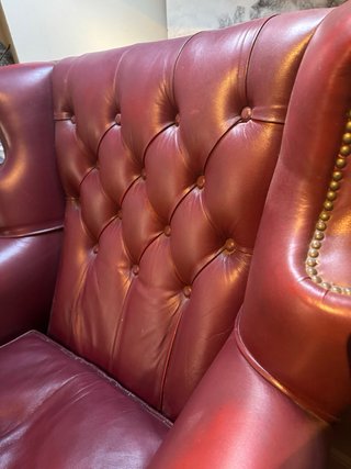 Sillones Chester Piel Marrón/Rojo