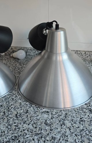 Lámpara diseño industrial plata