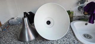 Lámpara diseño industrial plata