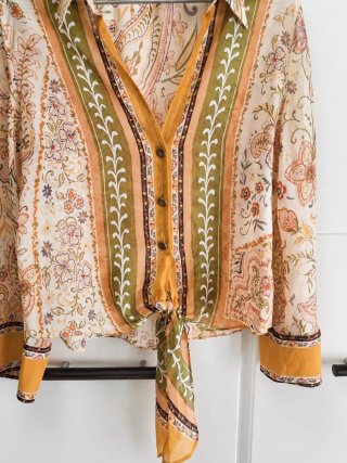 Camisa Zara Pañuelo Multicolor