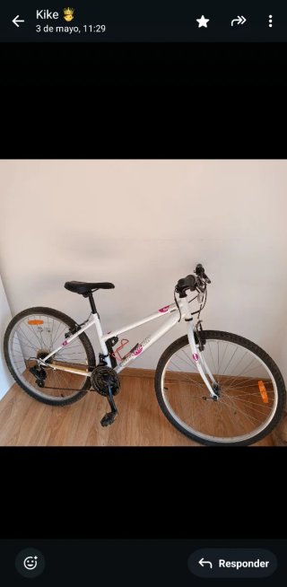 Bicicleta Montaña Mujer Rockrider Blanca