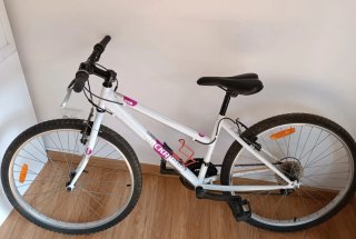 Bicicleta Montaña Mujer Rockrider Blanca