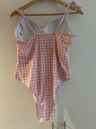 Costume da bagno Vichy rosa taglia XL