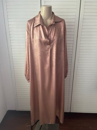 Vestido rosa metalizado glamour rock