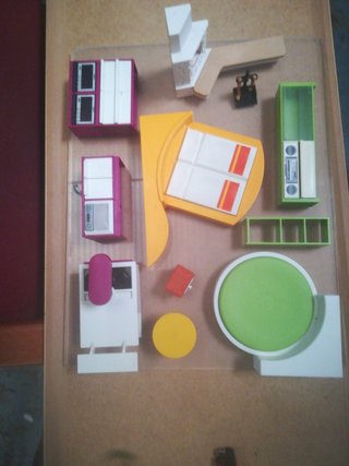 Lote Playmobil Geobra   Muebles Cocina Baño dormi