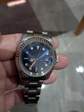 Reloj  Azul y Plateado