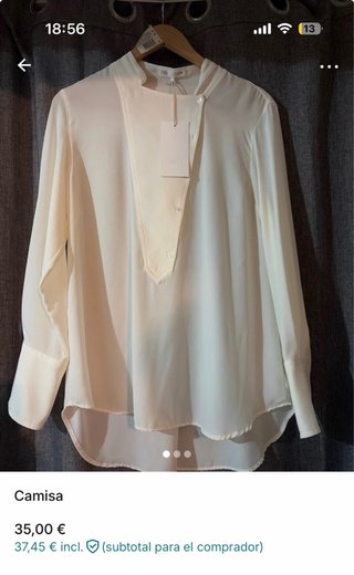 Camisa Zara Beige Talla Única Nueva