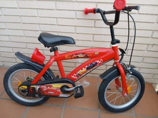 Bicicleta infantil roja Cars