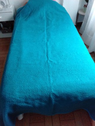 Manta Cama 0,90 Azul verdoso