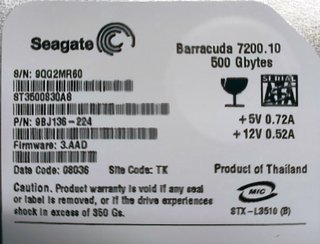 Disco Duro Seagate 500GB SATA