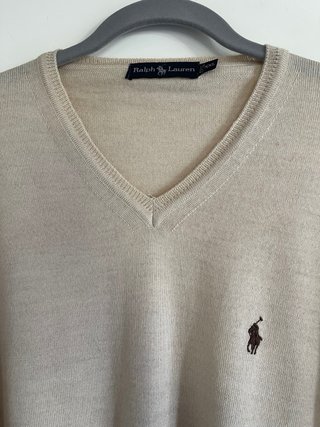 Maglia Uomo Ralph Lauren Lana Merinos XXL Beige