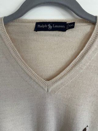 Maglia Uomo Ralph Lauren Lana Merinos XXL Beige