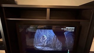 Mueble TV marron wengué. madera
