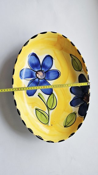Piatto portata Somapex ceramica dipinto a mano