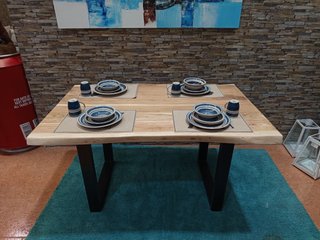 Mesa de Comedor o Cocina Acacia 160x85 cm