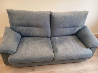 Sofá de pana azul - URGE VENTA