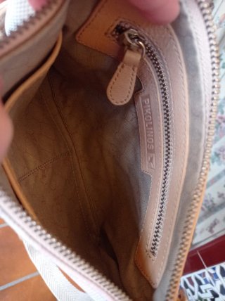 Bolso Pikolinos floral rosa y blanco